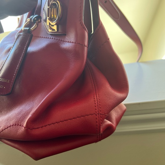 Salvador Ferragamo red leather bag - excellent condition + dust bag - Picture 3 of 10